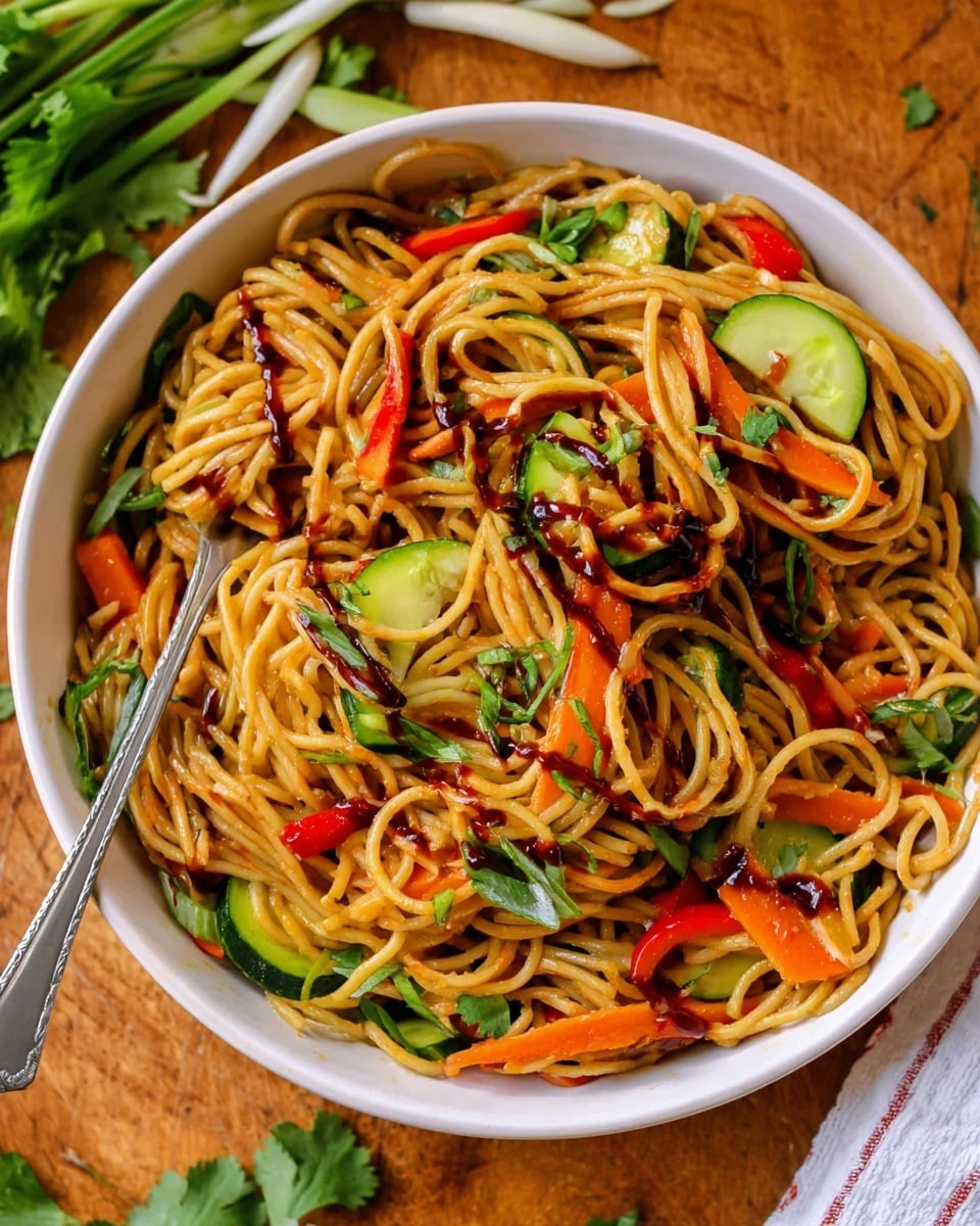 Chilled Sesame Noodles with Veggies: Perfect for Lunch or Gatherings
