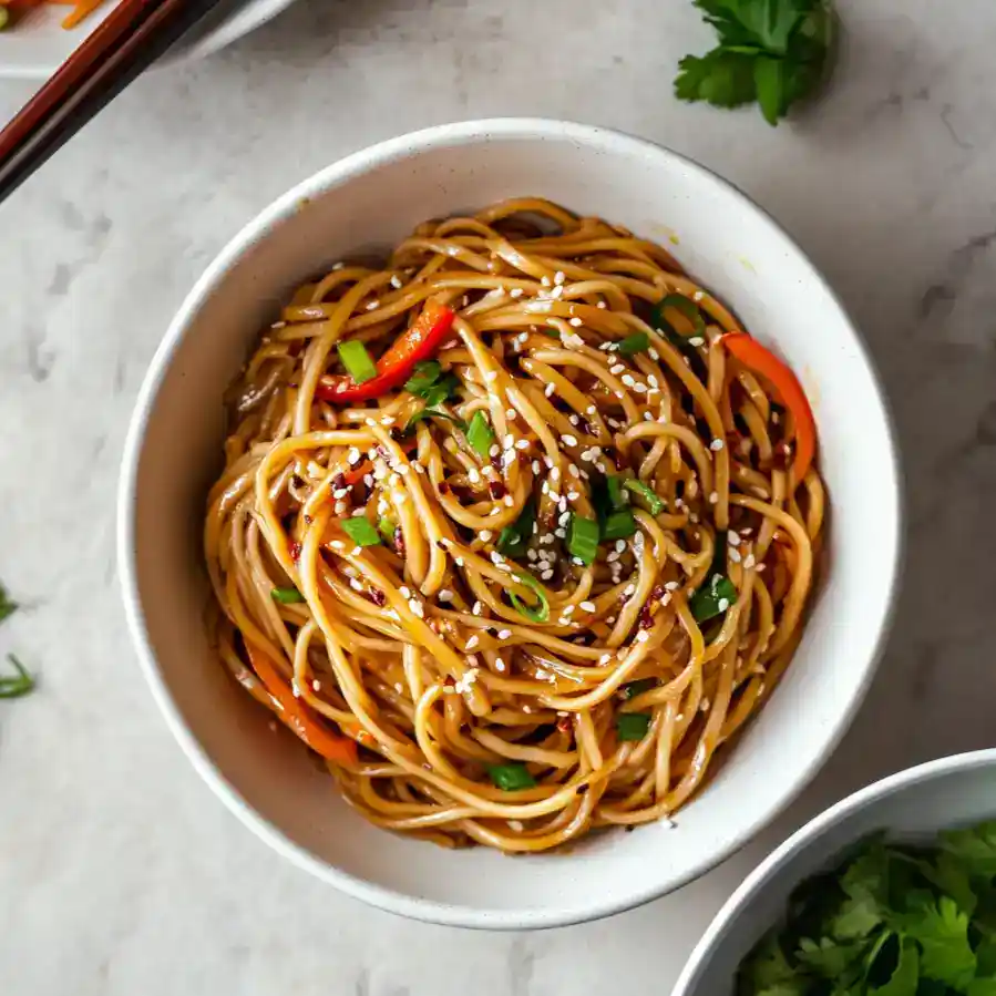 Quick 20-Minute Sesame Noodles: Customizable with Fresh Vegetables